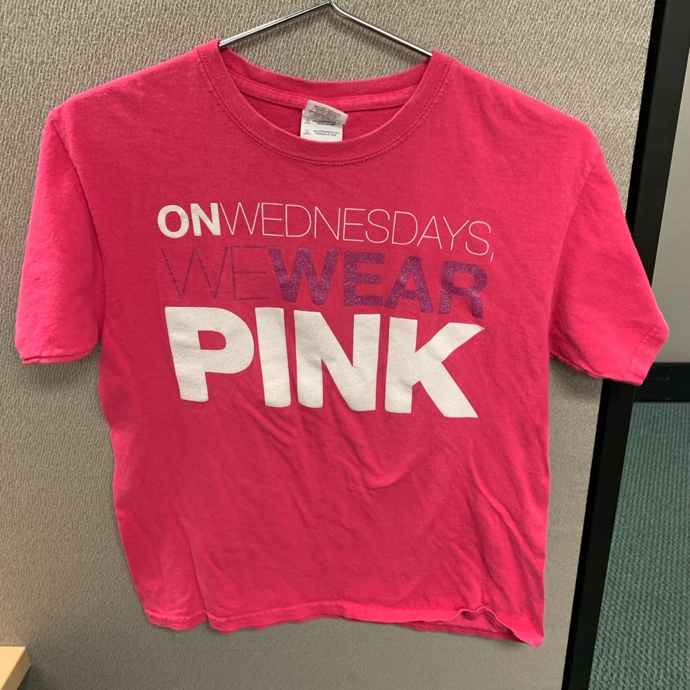 Pink cheer “on Wednesday’s we wear pink” shirt